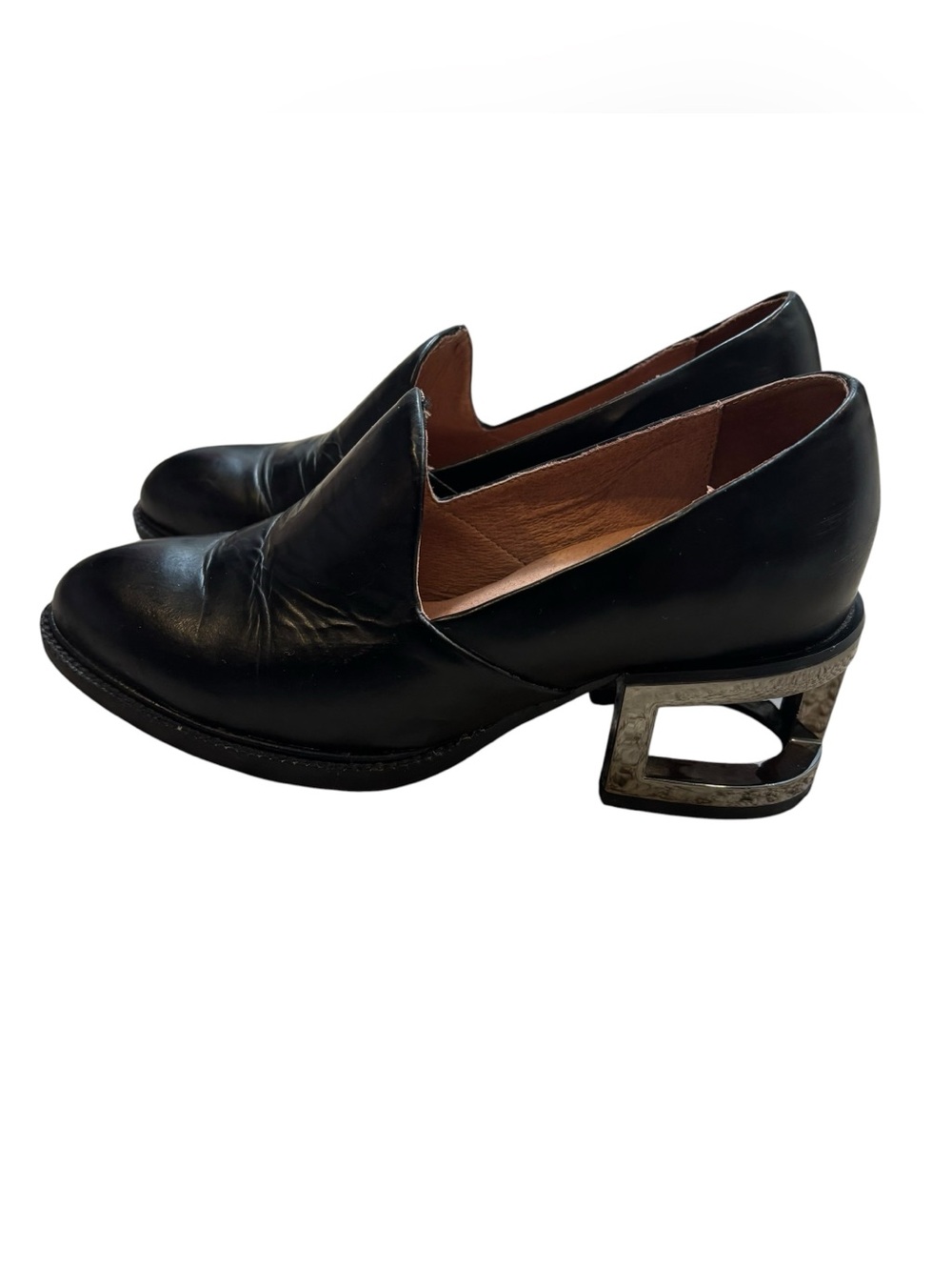 Jeffrey Campbell Ibiza Last Metal Heel Loafers Size 5